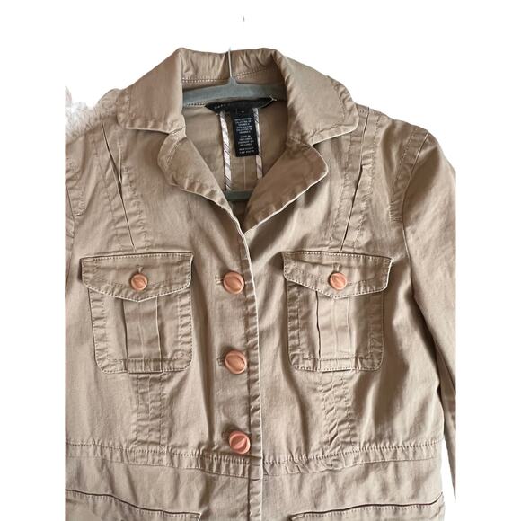 Marc by Marc Jacobs Tan Cotton Blend Blazer - Size 8 - Picture 7 of 13
